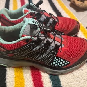 Salomon XR Mission 1 Women's US 8, EU 40 Trail Running Shoes Red Black Gray mint